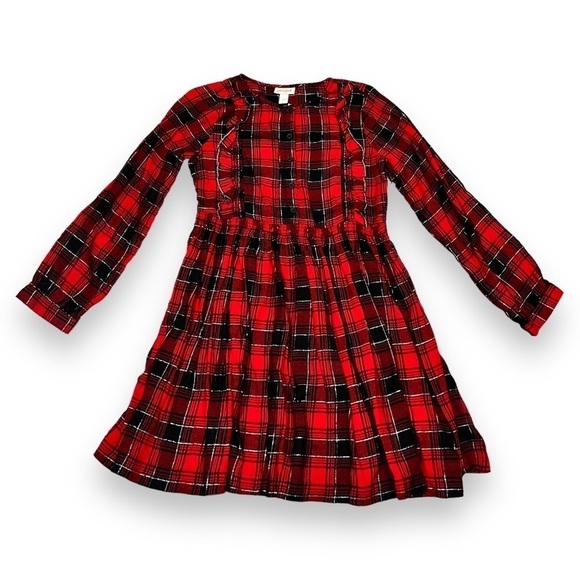 Cat & Jack Girls Plaid Holiday Dress Size Large - Picture 1 of 5